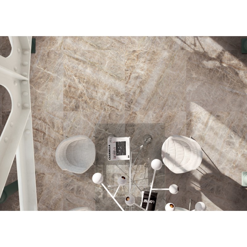 ICONIC LIFE MOKA YAMUNA GLOSSY 30x60 SQ - CONTEMPORARY DESIGN FLORIM 784556  - 1