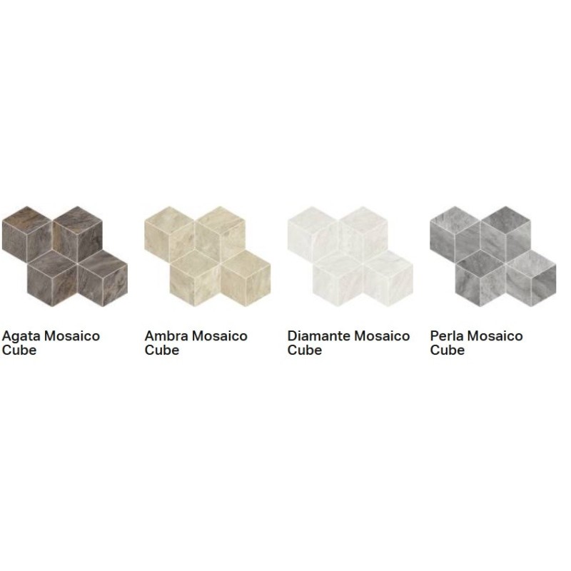 PRESTIGIO KALEIDOS AGATA GLOSSY MOSAIC CUBE SQ 30,4x35,2 - CERAMICHE REFIN RV48 PROVENZA EMILGROUP - 1