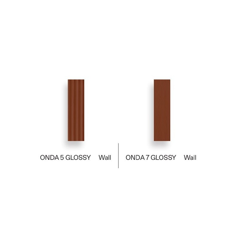 SENSI COLORE MARRONE GLOSSY ONDA 5 5,7X23,2 - CREATIVE DESIGN FLORIM 787164 FLORIM CREATIVE DESIGN - 1