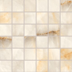 TELE DI MARMO CRYSTAL MOSAIK 5X5 EXTRA IVORY SILKTECH 30X30 - EMILCERAMICA ENQD EMILCERAMICA - 1