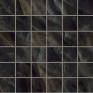 TELE DI MARMO CRYSTAL MOSAICO 5X5 VITRUM BLACK FULL LAPPATO 30X30 - EMILCERAMICA ENQJ EMILCERAMICA - 1
