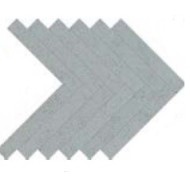 TERRAPURA PURA AVIO MOSAIQUE SPINA ITALIANA TOP LAPPED 25X60 - FMG L30655IT FMG IRIS - 1