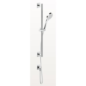 EMPORIO SHOWER Duschstange mit Wasseranschluss, Dreistrahl-Handbrause mit Antikalkfunktion und 1,50 m Schlauch GESSI