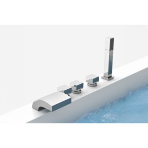 Rubinetteria LOFT B2 Mix quattro fori con bocca erogazione a cascata e flessibile doccetta - Hafro - Geromin HAFRO-GEROMIN - 1