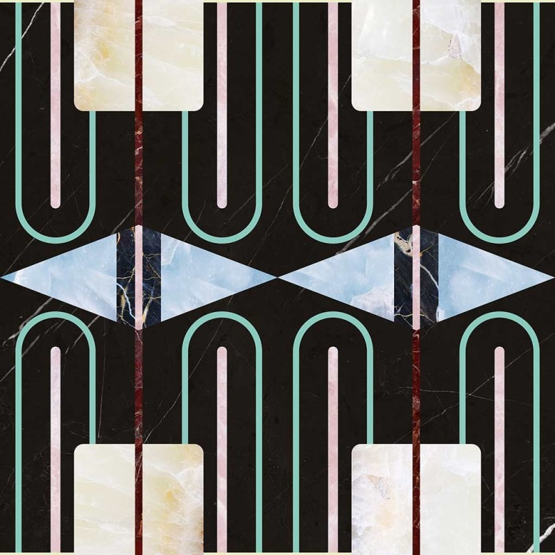 CHIMERA DECORO EMPATIA NERO GLOSSY 6MM 60x120 cm  - CEDIT 769482