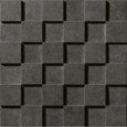 SQUARE MOSAICO CUBE 3D BLACK IN 30X30 cm - CERCOM CERAMICHE  10650931