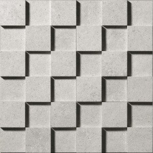 SQUARE MOSAICO CUBE 3D WHITE IN 30X30 cm - CERCOM CERAMICHE  10650961