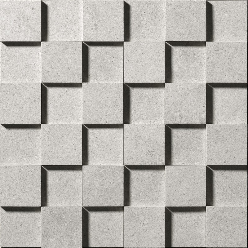 SQUARE MOSAIC CUBE 3D WHITE IN 30X30 cm - CERCOM CERAMICHE  10650961