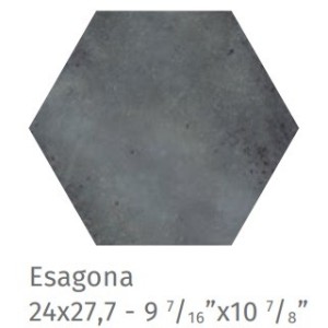 FUORITONO ESAGONA PETROLIO MATT 24X27,7cm 10mm R10 - CIR 10727121