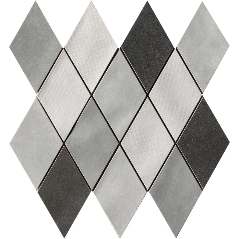 MATERIA PRIMA MOSAIK ROMBO MIX GREY 25X25cm - CIR 1069907