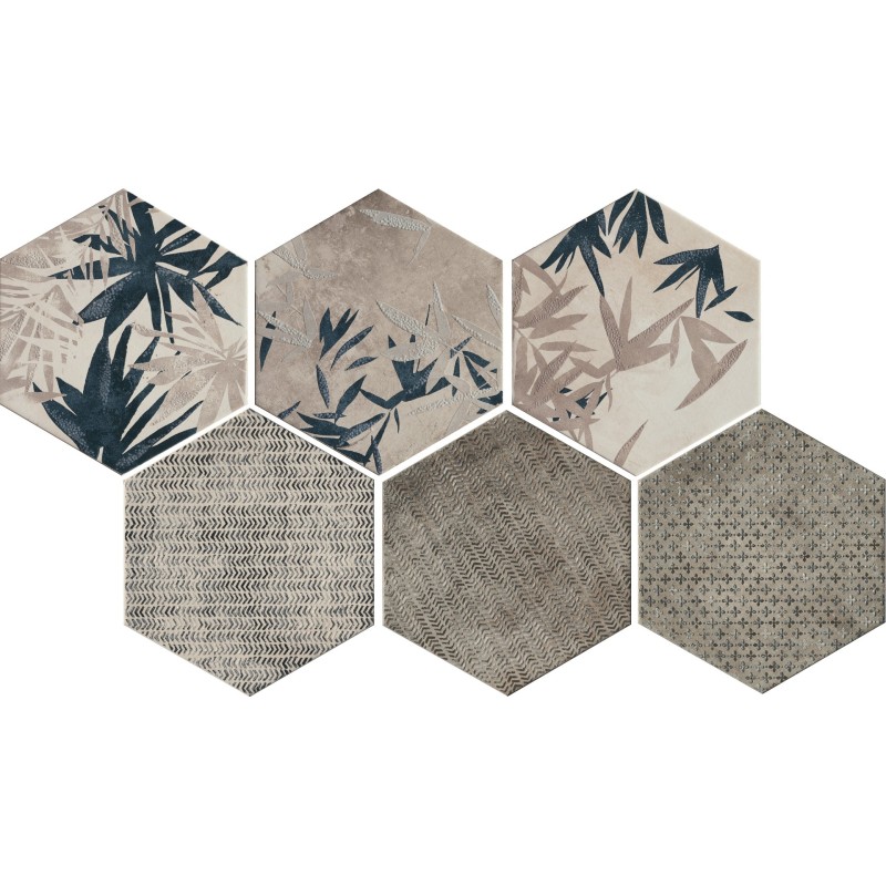 MIAMI ESAGONA S/6 FLORIDA BLUE PZ 24X27,7cm 10mm - CIR 1064138