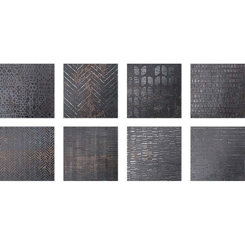 COSTRUIRE LAMIERA MIX S/8 NERO 25X25cm 8,5mm - Serenissima 1062873