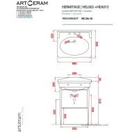 ARTCERAM HERMITAGE ÉVIER 68 TROI (Préparé trois TROUS) + HEC002 ARTCERAM - 2