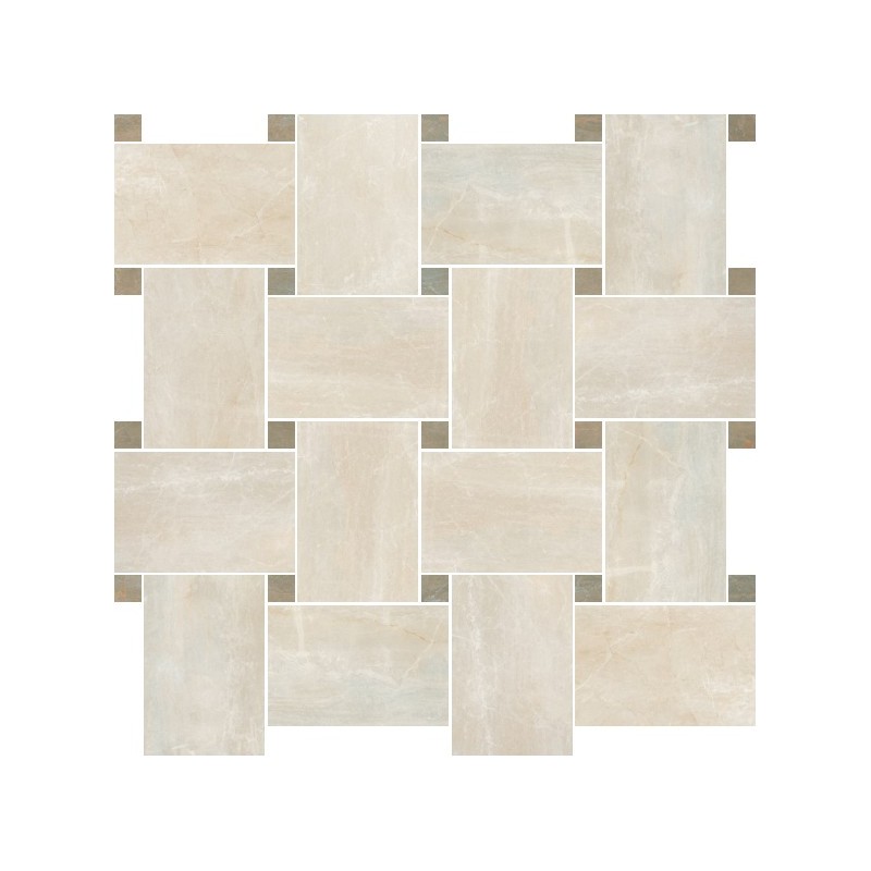 FOSSIL MOSAIK BASKET FOSSIL CREMA LUX 30X30cm 10mm - Serenissima 1066645