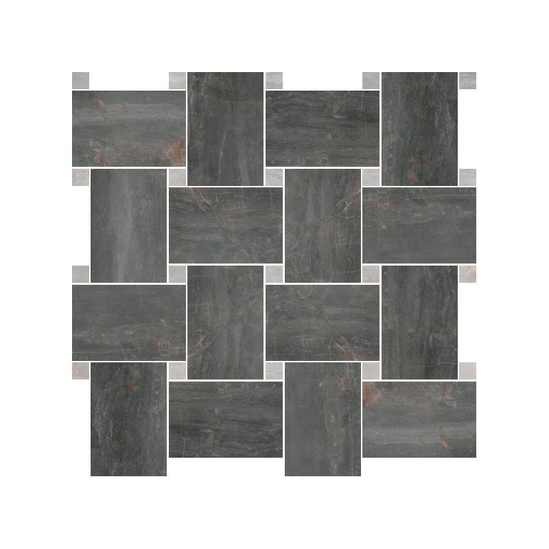 FOSSIL MOSAIK BASKET FOSSIL PIOMBO LUX 30X30cm 10mm - Serenissima 1066647