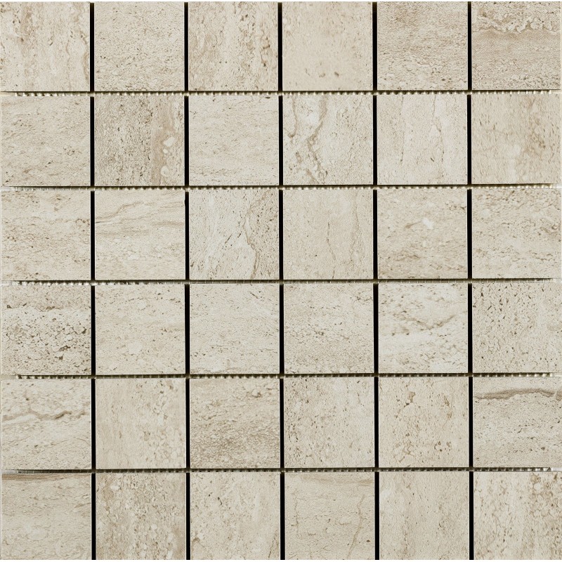 TRAVERTINI DUE MOSAIK 5X5 BIANCO SQ 30X30cm - Serenissima 1074327