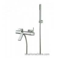 Bongio T SQUARE external bath mixer with shower set BONGIO RUBINETTERIE  - 1