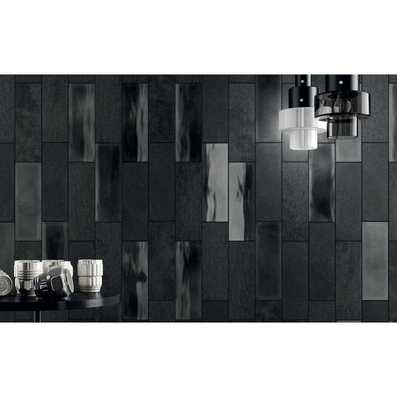 ARMY CANVAS BLACK 10X30 cm CAMP Diesel Living 754910 Iris Ceramica