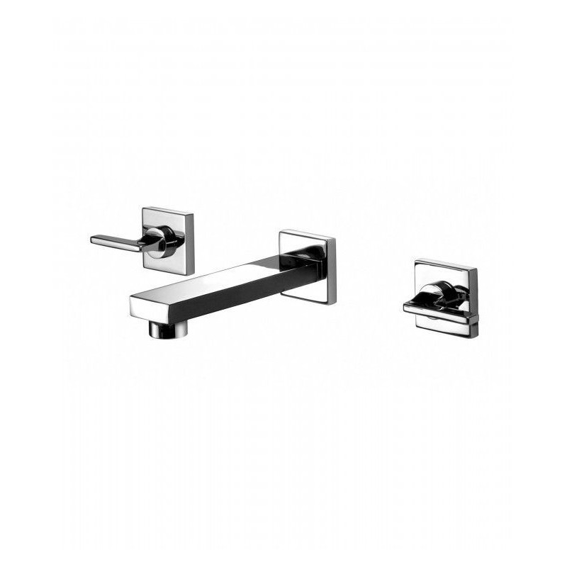 MYAMIX Wandarmatur Waschbecken Einbau 3 - loch mit Wandauslauf 220mm 45538-22 BONGIO RUBINETTERIE  - 1