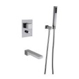 PURE GLAME Built-in bath Mixer with diverter, spout 220mm, shower set 3P530/D