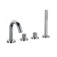 T MINI MIX Groupe Bord de bain 4 trous Chrome cartouche progressive Bongio 34534-D BONGIO RUBINETTERIE  - 1