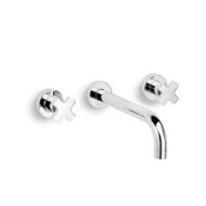 ALCOR Waschbeckenarmatur für Wand Hahn 220mm komplett mit einbau verbindung Chrome  Bongio 42538-2A BONGIO RUBINETTERIE  - 1