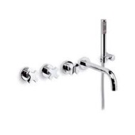 ALCOR Built-in bath mixer with shower set duplex Chrome  Bongio 42530-D BONGIO RUBINETTERIE  - 1