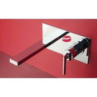 TATTOO MYAMIX Waschbecken Mixer Einbau mit Platte und Hahn 220 mm Chrome  Bongio 46539TT2200MON AMOUR BONGIO RUBINETTERIE  - 1