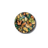 TATTOO WELLNESS SHOWER Steel round shower head ø mm 300 with graphic Chrome  Bongio 00882TT12FLY Q-YELLOW BONGIO RUBINETTERIE  -