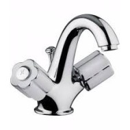 FLEUR BLANC Monoforo Lavabo Completo di scarico 1.1/4" Cromo  Bongio 11521 BONGIO RUBINETTERIE  - 1