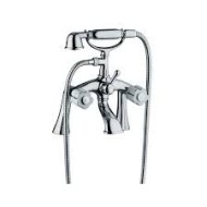 FLEUR BLANC Gruppo  Vasca Esterno su colonnette con set doccia Cromo  Bongio 11527 BONGIO RUBINETTERIE  - 1