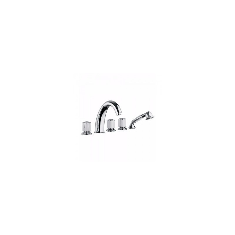 FLEUR BLANC Deck bath mixer 5 holes Chrome  Bongio 11531-D BONGIO RUBINETTERIE  - 1