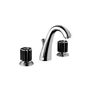 FLEUR NOIR Waschbeckenarmatur 3 Loch mit Ablaufgarnitur 1.1/4&quot; Chrome  Bongio 12501 BONGIO RUBINETTERIE  - 1