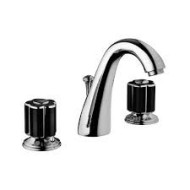 FLEUR NOIR Batteria  Lavabo 3 fori completa di scarico 1.1/4" Cromo  Bongio 12501 BONGIO RUBINETTERIE  - 1