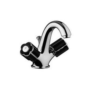 FLEUR NOIR Einloch Armatur mit Ablaufgarnitur 1.1/4&quot; Chrome  Bongio 12521 BONGIO RUBINETTERIE  - 1