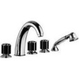 FLEUR NOIR Deck bath mixer 5 holes Chrome  Bongio 12531-D BONGIO RUBINETTERIE  - 1