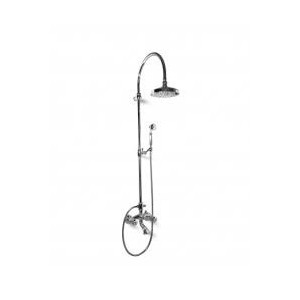 IMPERO External bath mixer with tube, shower head and handshower set duplex Chrome  Bongio 06536-D BONGIO RUBINETTERIE  - 1