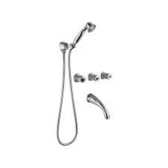 IMPERO Groupe Bath encastré avec set de douche duplex Chrome  Bongio 65530-D BONGIO RUBINETTERIE  - 1