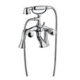 CRISTALLO External bath mixer on pillar with shower set Chrome  Bongio 04527 BONGIO RUBINETTERIE  - 1