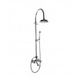 CRISTALLO External bath mixer with tube, shower head and handshower set duplex Chrome  Bongio 04536-D BONGIO RUBINETTERIE  - 1
