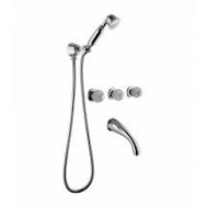 RIVOLI Einbau Wannenarmatur mit Brauseset duplex Chrome  Bongio 05530-D BONGIO RUBINETTERIE  - 1