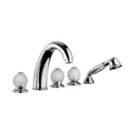 RIVOLI Deck bath mixer 5 holes Chrome  Bongio 05531-D BONGIO RUBINETTERIE  - 1