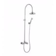 RADIANT External shower mixer with tube, shower head and handshower set duplex Chrome  Bongio 02537-D BONGIO RUBINETTERIE  - 1