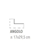 DAMASCO OMBRA ANGOLO 17X29,5cm CGM Manufatti