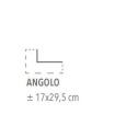 DAMASCO OMBRA ANGOLO 17X29,5cm CGM Manufatti