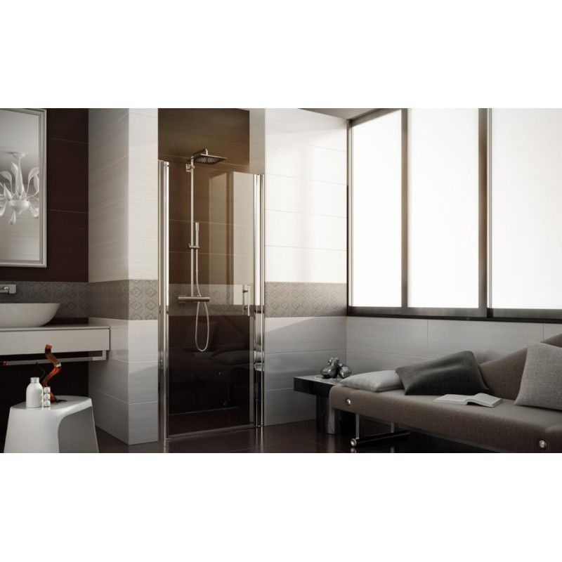 Domus Porta  Box Doccia  da  70cm Cromo  Cristallo 6mm Trasparente FORTE BOX DOCCIA  - 1