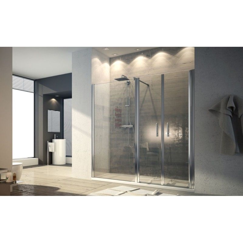 Aurea Porta  Box Doccia  da  140cm Cromo  Cristallo 6mm Trasparente FORTE BOX DOCCIA  - 1