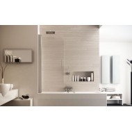 New Caspio Un Anta Sopravasca da  67-69cm Cromo  Cristallo 6mm Trasparente FORTE BOX DOCCIA  - 1