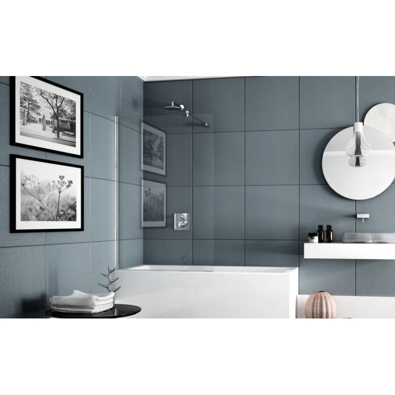 Pharo anta Fissa Sopravasca da  73-75cm Cromo  Cristallo 6mm Trasparente FORTE BOX DOCCIA  - 1