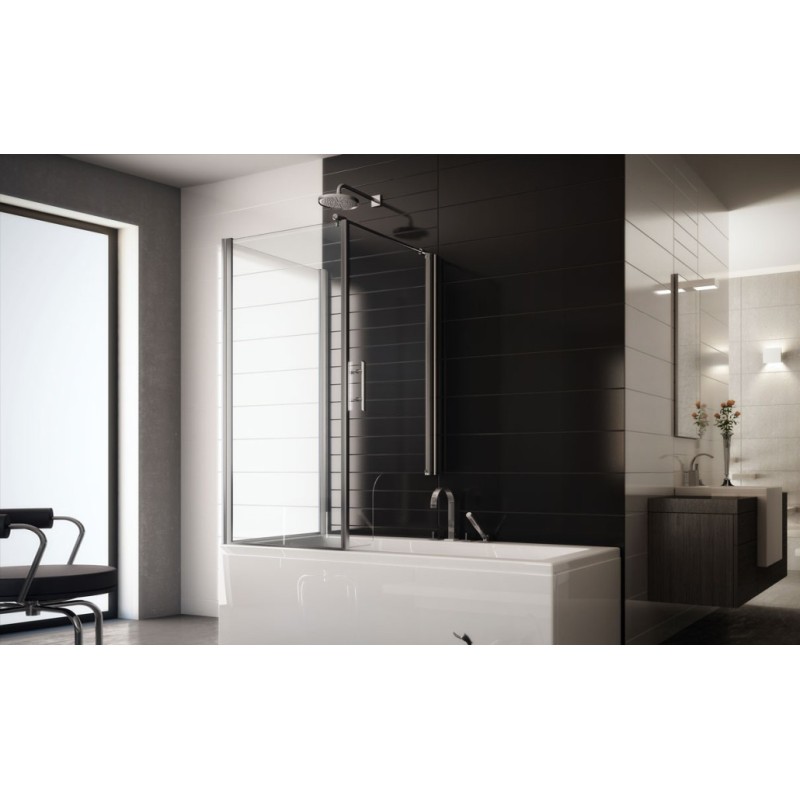 Cube Ante Sopravasca da  63-75cm Cromo  Cristallo 6mm Trasparente FORTE BOX DOCCIA  - 1